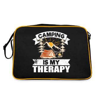 Camping Is My Therapy - Retro Bag - black/gold - Back