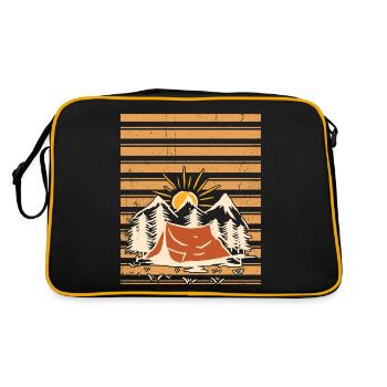 Tente de camping Sunset - Sac Retro - noir/or - Dos