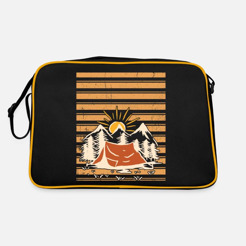 Sunset Camping Tent Retro Bag