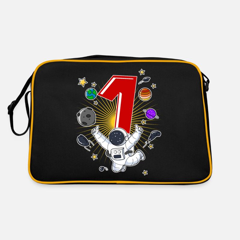 Astronaut 1 Year Space Rocket 1st Birthday Retro Bag