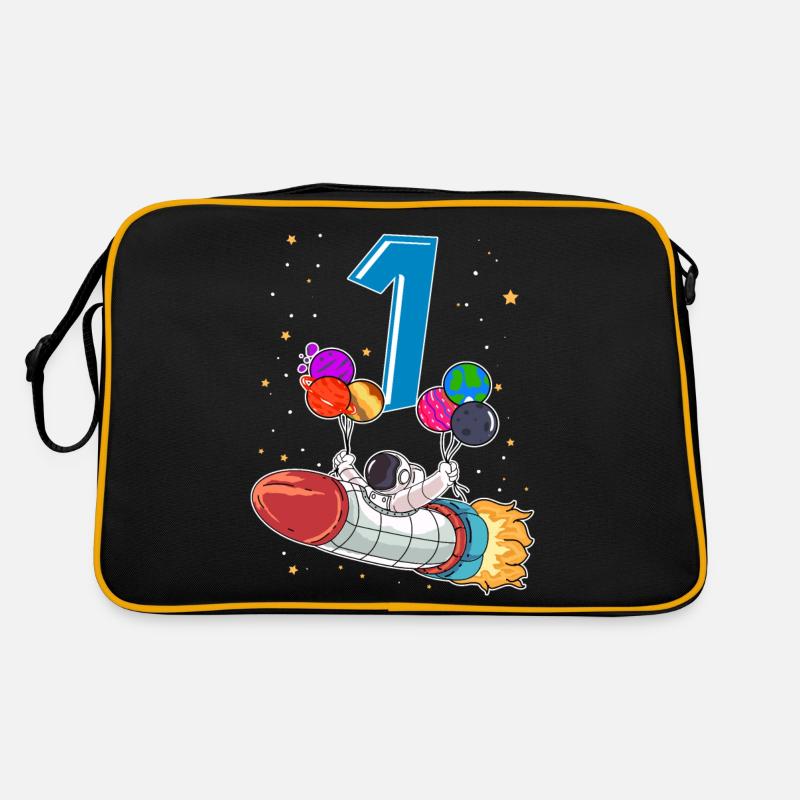 Astronaut 1 Year Space Rocket 1st Birthday Retro Bag