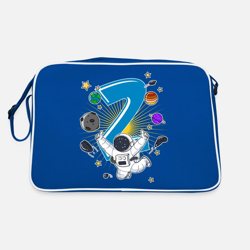Astronaut 1 Year Old Space Rocket 2nd Birthday Retro Bag