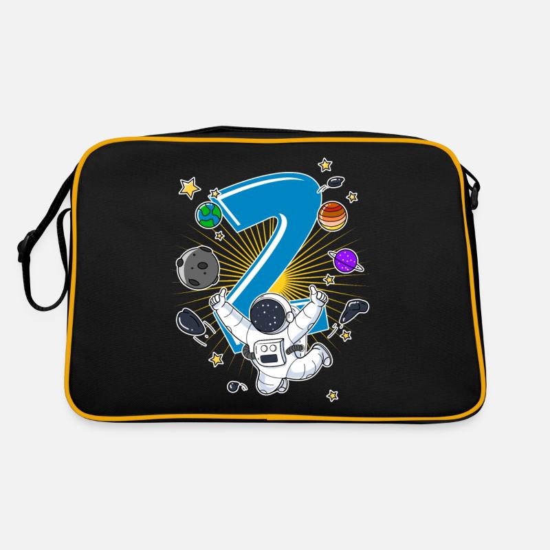 Astronaut 1 Year Old Space Rocket 2nd Birthday Retro Bag