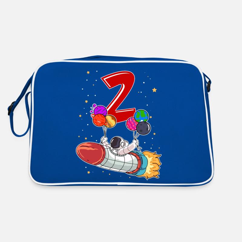 Astronaut 1 Year Old Space Rocket 2nd Birthday Retro Bag