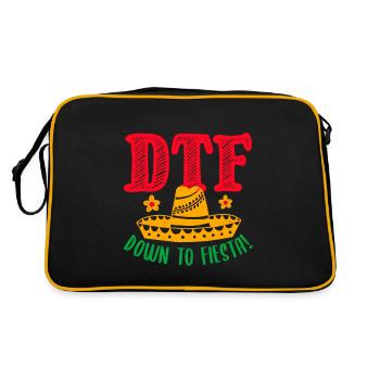DTF DOWN TO FIESTA - Retro Bag - black/gold - Back