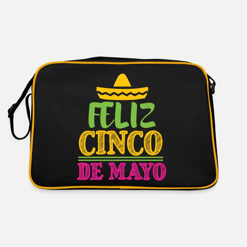 FELIZ CINCO DE MAYO 2 - Retro Tasche - Schwarz/Gold
