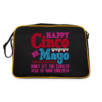 JOYEUX CINCO DE MAYO - Sac Retro - noir/or - Dos