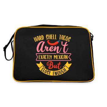 HARD SHELL TACOS AREN T BUT CLOSE ENOUGH - Retro Bag - black/gold - Back