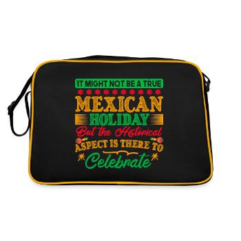 MEXICAN HOLIDAY BUT THE HISTORICAL ASPECT IS THERE - Retro Bag - black/gold - Back