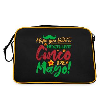 MEXCELLENT CINCO DE MAYO - Retro Bag - black/gold - Back