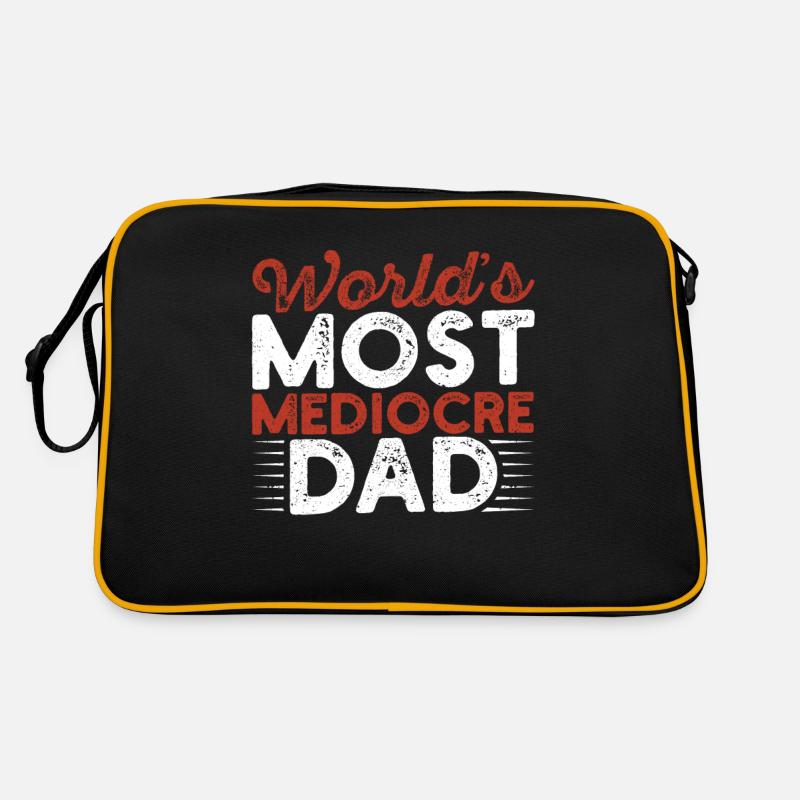 The World's Mediocre Dad Funny Daddy Retro Bag