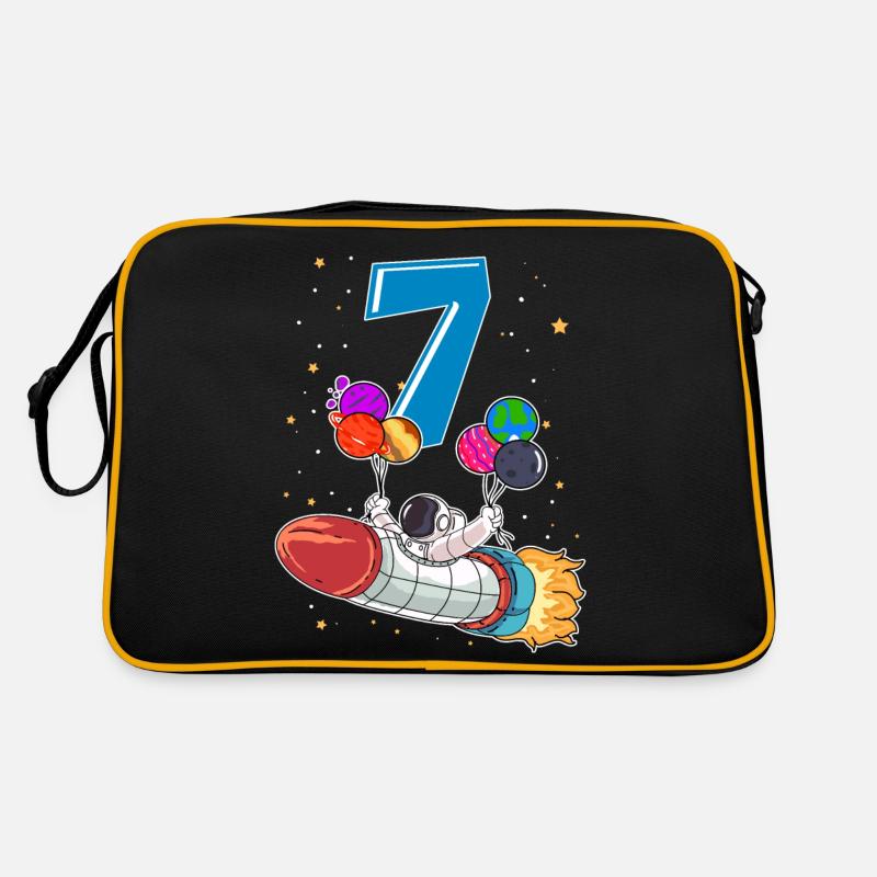 Astronaut 7 Years Space Rocket 7th Birthday Retro Bag
