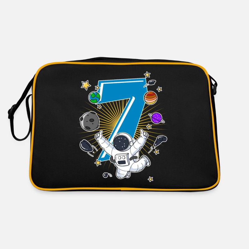 Astronaut 7 Years Space Rocket 7th Birthday Retro Bag