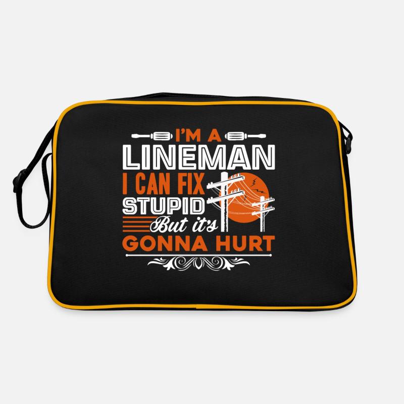 Lineman Lineman Can't Fix Stupid Retro Bag