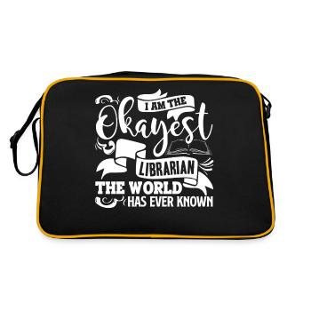 Librarian I'm The Okayest Librarian - Retro Bag - black/gold - Back