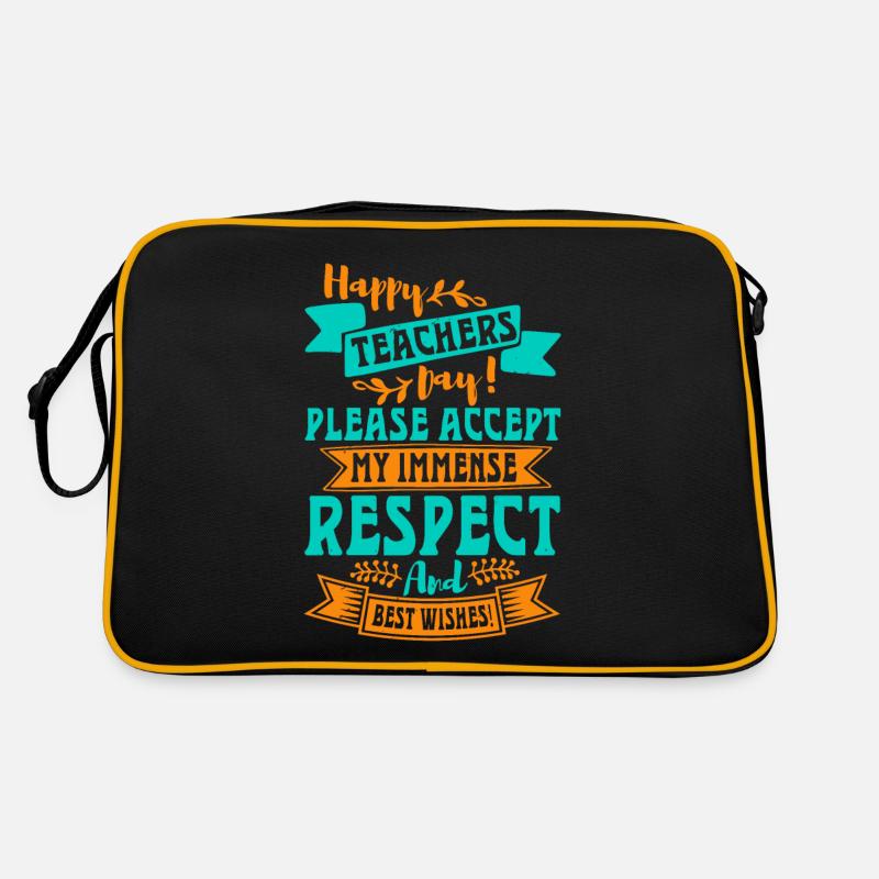 BONNE JOURNÉE DES ENSEIGNANTS S’IL VOUS PLAÎT ACCEPTER MON RESPECT IMENSE Sac Retro