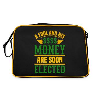 UN IMBÉCILE ET SON ARGENT SONT BIENTÔT ÉLUS - Sac Retro - noir/or - Dos