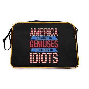 L’AMÉRIQUE CONÇUE PAR DES GÉNIES IDIOTS - Sac Retro - noir/or - Dos