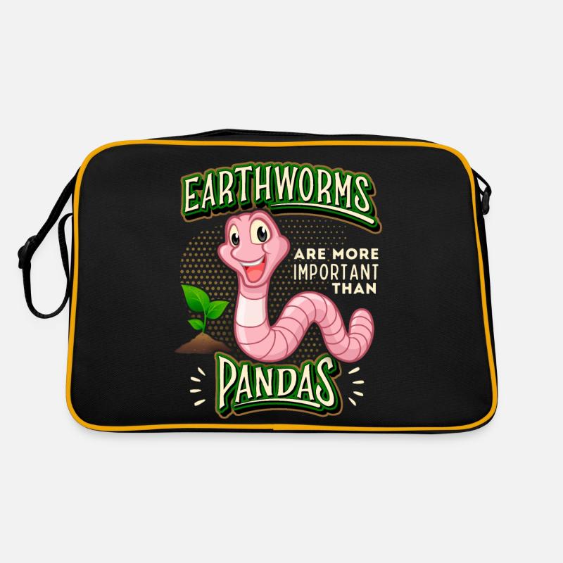 Earthworm, worm, earthworms comic funny saying Retro Bag
