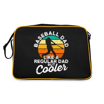 Baseball Dad Wie ein normaler Dad, aber cooler - Retro Tasche - Schwarz/Gold - Hinten