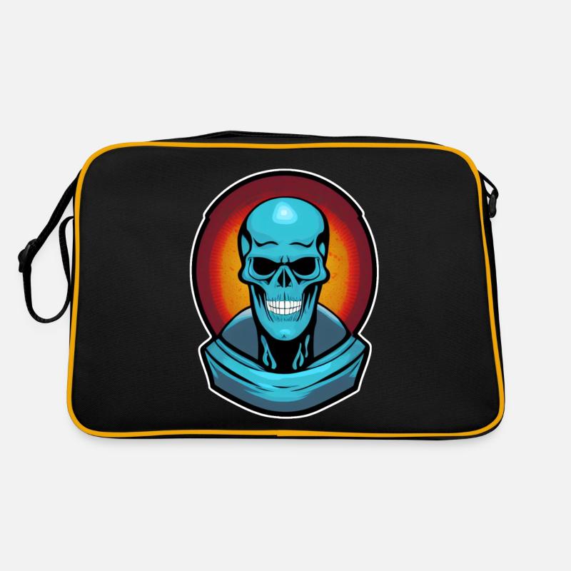 Blue monster skull Retro Bag