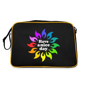 Have a nice day - Retro Bag - black/gold - Back