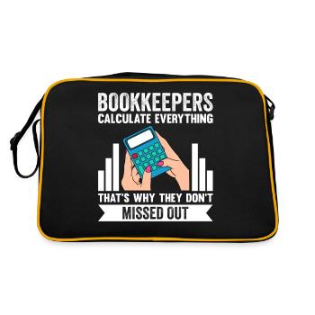 Bookkeeping Accountant Bookkeeper - Retro Bag - black/gold - Back