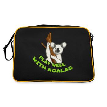 Bien jouer avec d’autres amoureux des koalas animaux koala - Sac Retro - noir/or - Dos