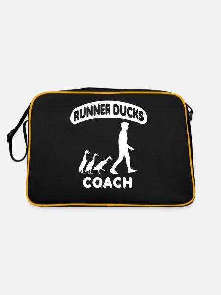 Canard courant Canard indien Canard de canard - Sac Retro - noir/or - Dos