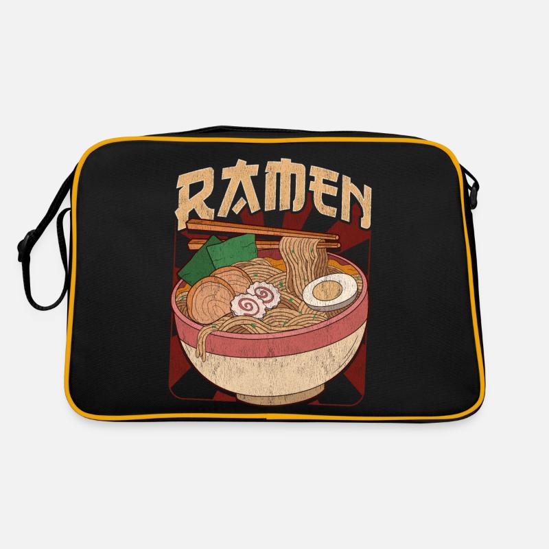 Ein japanischer Ramen - Retro Tasche - Schwarz/Gold