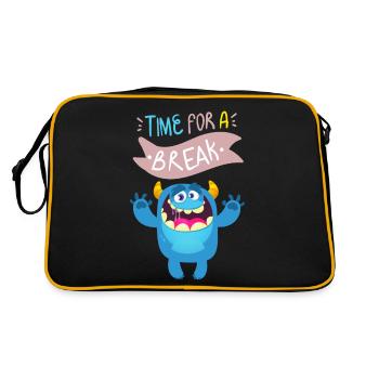 Citation de motivation drôle-monstre Citation Be-Happy - Sac Retro - noir/or - Dos