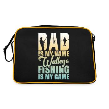 Zander Pike Fishing Anglers - Retro Bag - black/gold - Back