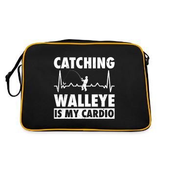 Zander Pike Fishing Anglers - Retro Bag - black/gold - Back