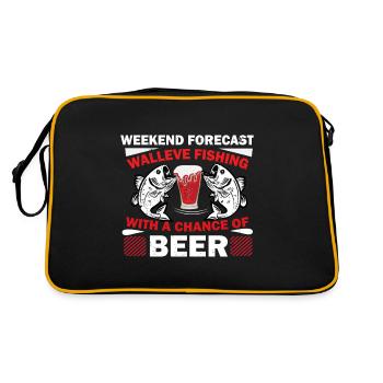 Zander Pike Fishing Anglers - Retro Bag - black/gold - Back