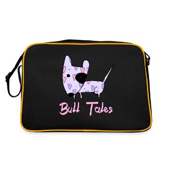 Pit Bull, American Staff by Ahapix - Retro Bag - black/gold - Back