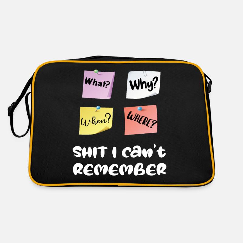 Shit, I cant't remember! Lustiges Notiz Design Retro Tasche