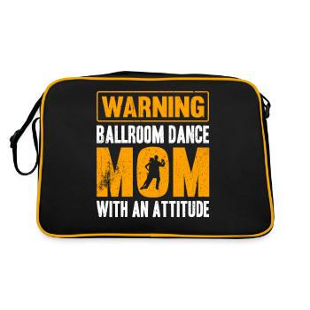 Avertissement Danse de salon Maman avec une attitude - Sac Retro - noir/or - Dos