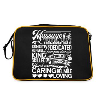 Massage Therapist Things About Massage Therapist - Retro Bag - black/gold - Back