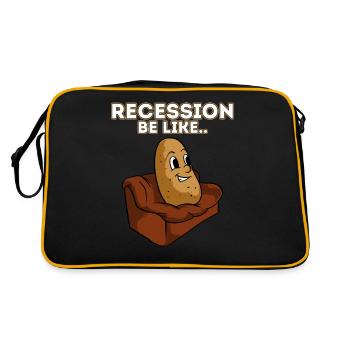 Récession Être comme de l’humour Patate Canapé Sarcastique - Sac Retro - noir/or - Dos