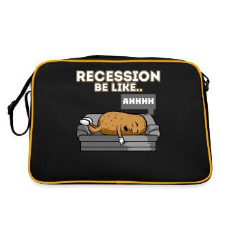 Récession Être comme de l’humour Patate Canapé Sarcastique - Sac Retro - noir/or - Dos