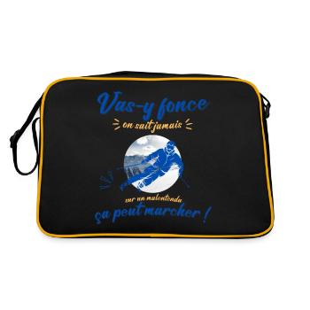 Vas y fonce on sait jamais, Citation film, Drôle. - Sac Retro - noir/or - Dos