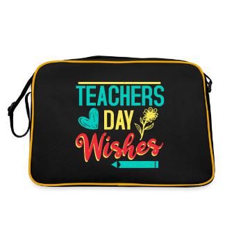 TEACHERS DAY WISHES - Retro Bag - black/gold - Back