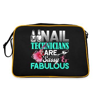 Nail Technician Nail Technician Sassy Fabulous - Retro Bag - black/gold - Back