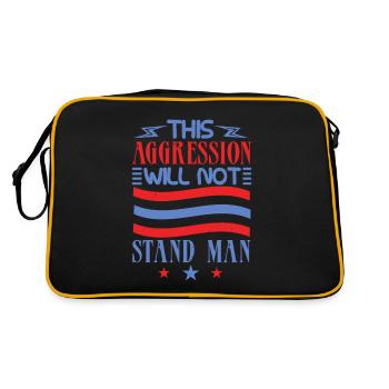 THIS AGGRESSION WILL NOT STAND MAN - Retro Bag - black/gold - Back