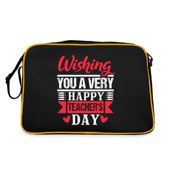 WISHING YOU A VERY HAPPY TEACHERS DAY - Retro Bag - black/gold - Back