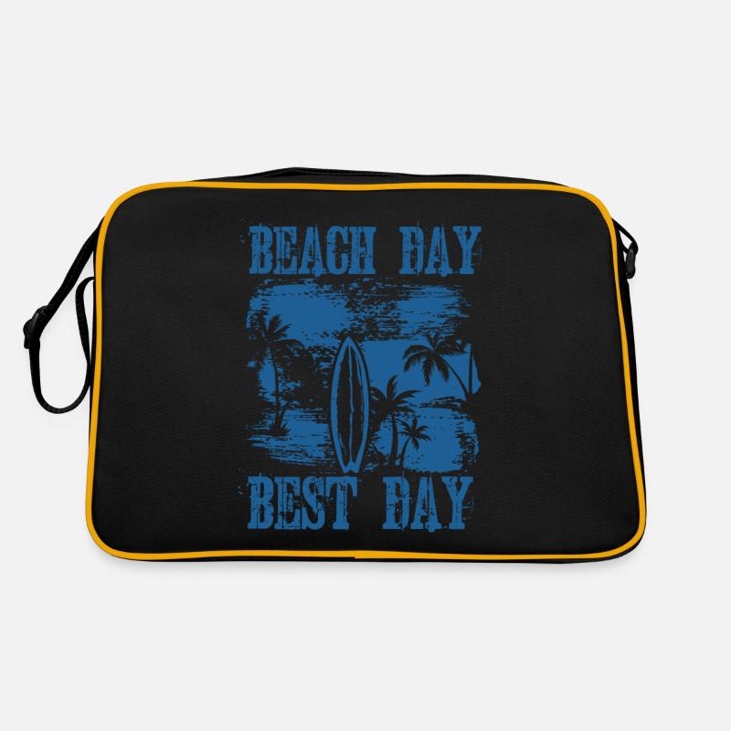 BEACH DAY BEST DAY - Retro Bag - black/gold