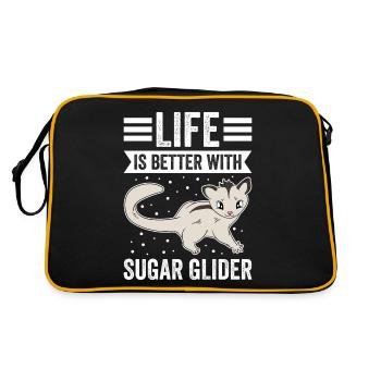 La vie est meilleure avec Sugar Glider - Sac Retro - noir/or - Dos