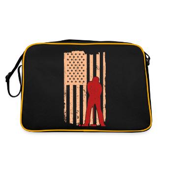 Croquet Player États-Unis Flag Croquet - Sac Retro - noir/or - Dos