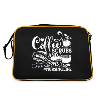 Nursing Life Coffee Scrub And Rubbing Gloves - Retro Bag - black/gold - Back