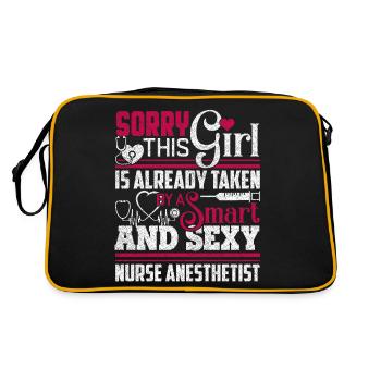 Nurse Anesthetist Taken By Nurse Anesthetist - Retro Bag - black/gold - Back